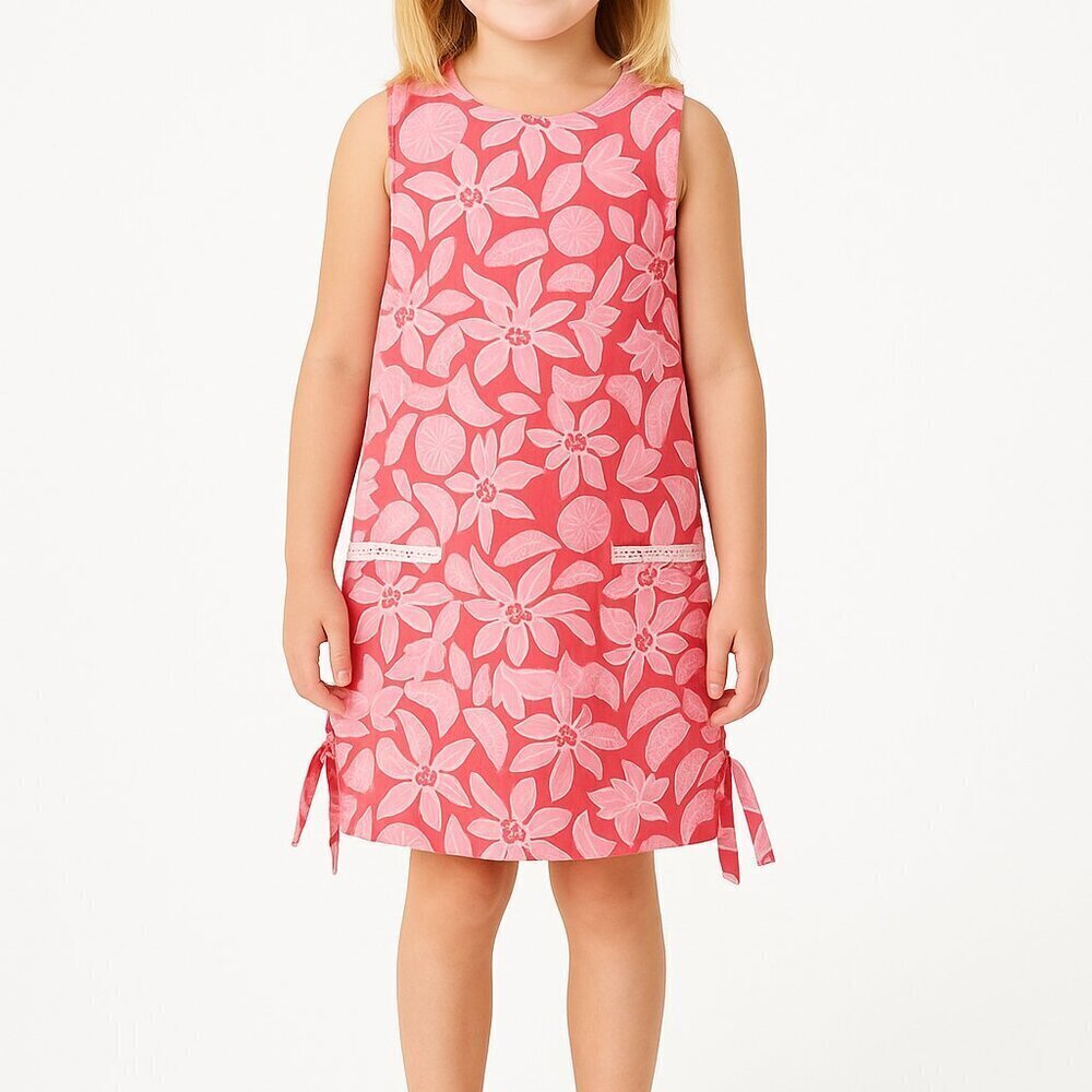 Lilly Pulitzer Girls 6X Pink Floral Shift Dress